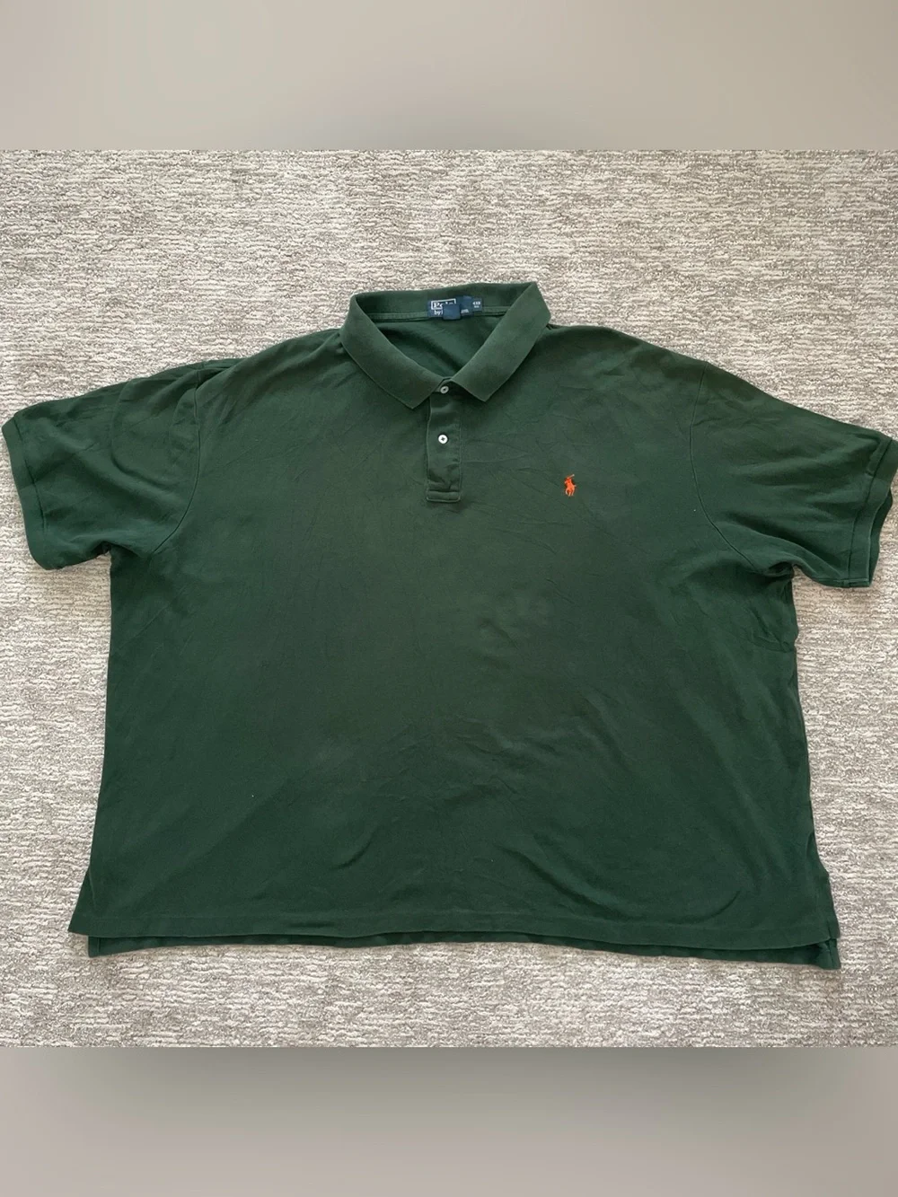 Polo Ralph Lauren Polo Shirt Mens 4XB Green Casual 100% Cotton Short Sleeve